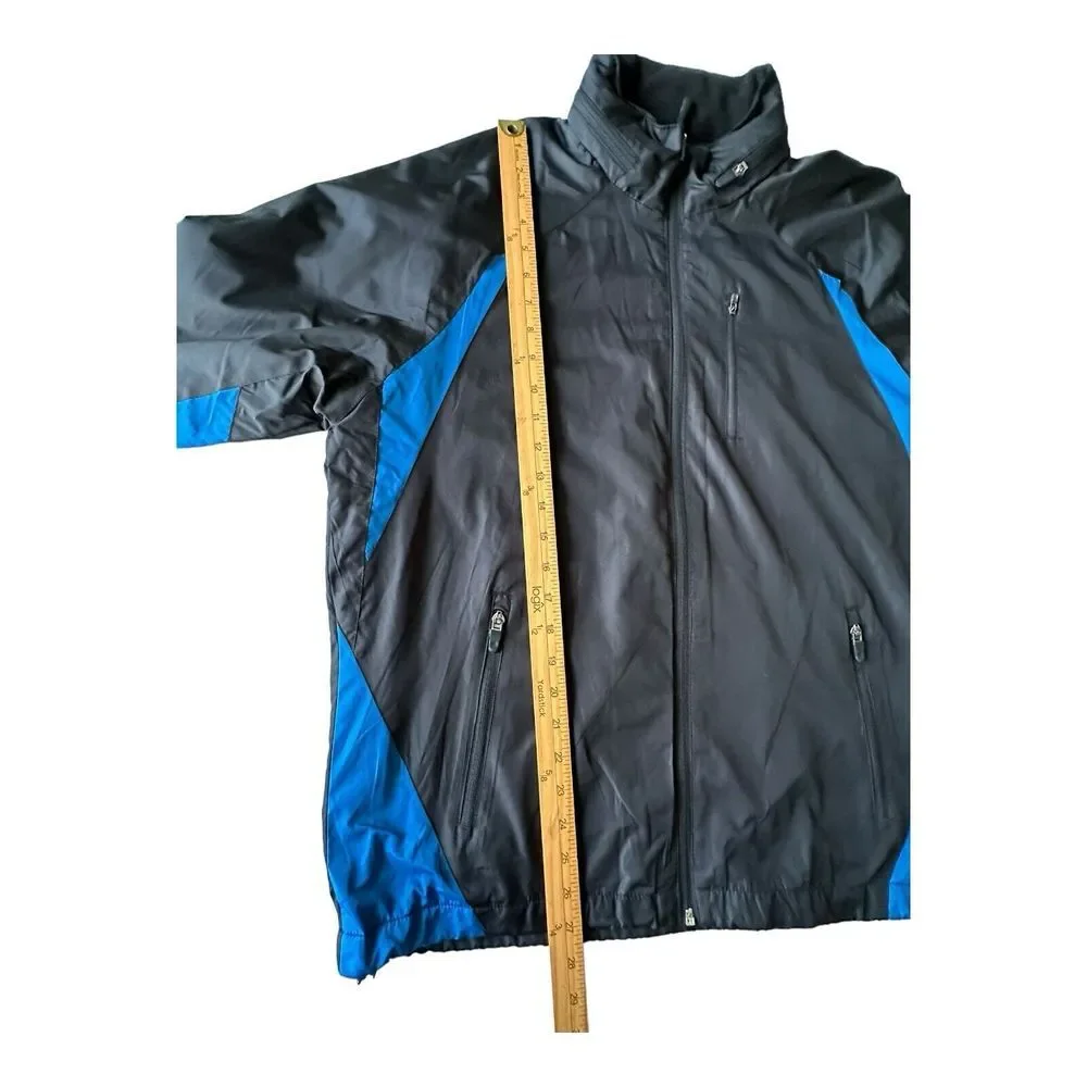 PGA Tour Men' Official Long Sleeve Hoodie WindbreakerFull‎ Zip Black/Whit…